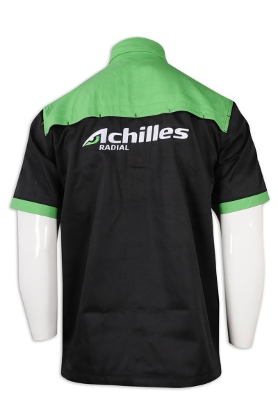 DS073 Personally designed darts team shirt polyester cotton card darts team shirt factory back view